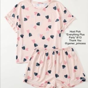Valentine Hearts Baby Doll Short Sleep Set